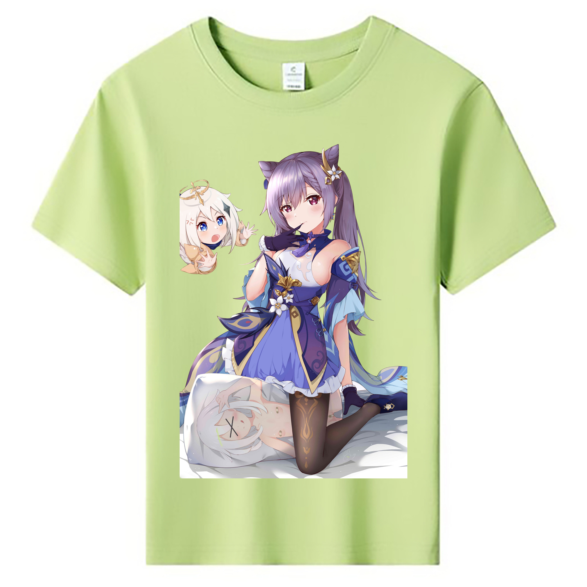 げんし神 刻晴 こくせい genshin Kokusei 綿100％キッズTシャツ（フロントプリント）